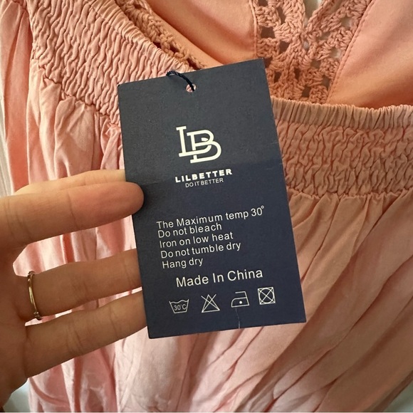 Pink Crochet Halter Maxi Dress - Picture 9 of 12